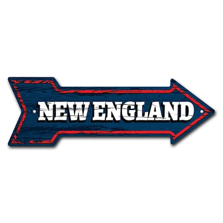 Signmission New England Arrow Sign Funny Home Decor 36in Wide P-ARROW12-999716
